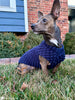 close up textured stitches wild berry dog sweater crochet