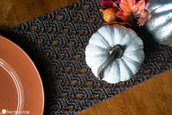 fall table runner crochet pattern rustic home decor
