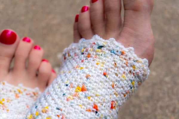 yoga socks crochet pattern toeless grip socks